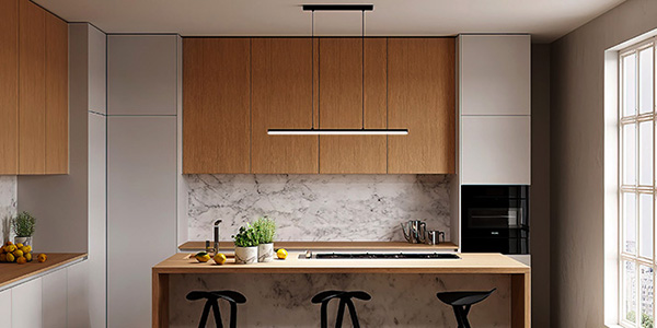 Candeeiro de cozinha preto Brooklyn